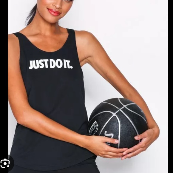 Nike Just Do It Breathe Elastika Black Tank Top - Picture 6 of 8